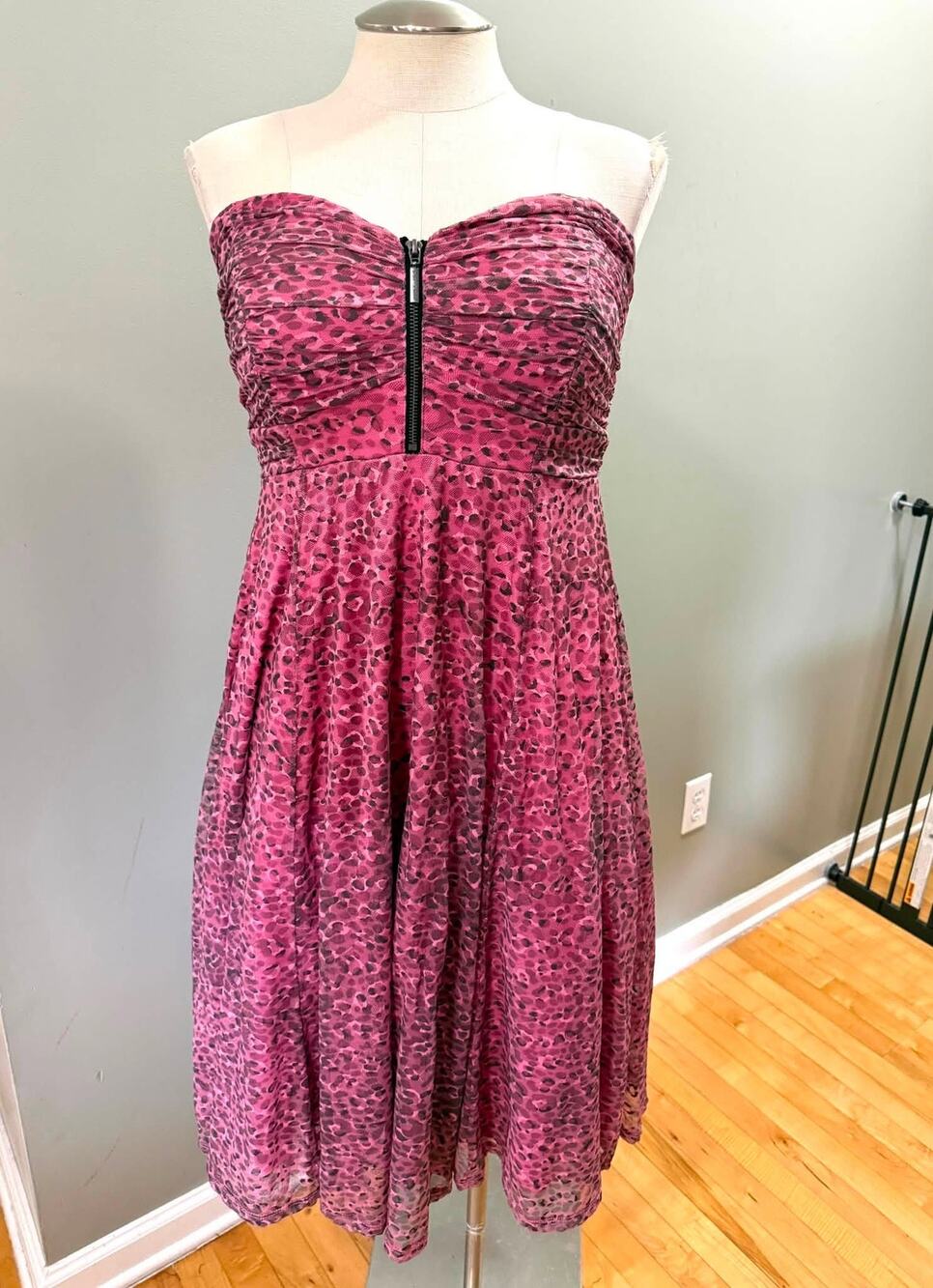 Torrid size 10 Betsey Johnson Pink Leopard Cheetah Lace Fit N Flare Party Dress